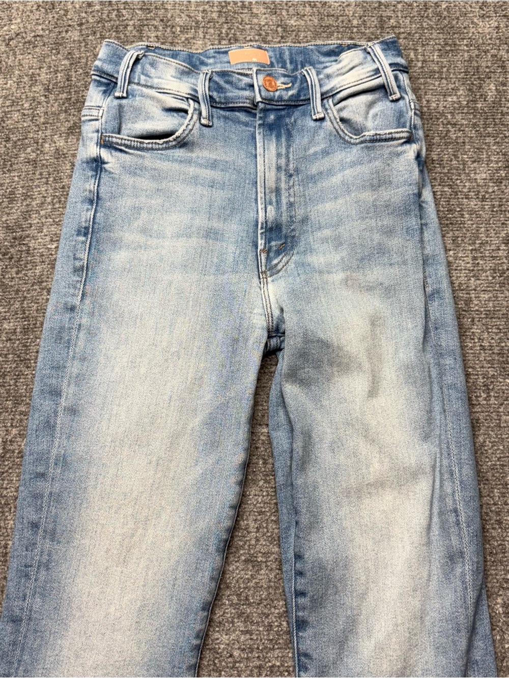 Mother Jeans Womens 25 Blue Hustler Ankle Fray in Au Revoir USA Made Stretch - Picture 11 of 14